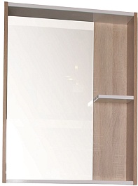 ASB-Mebel Зеркало Адель 60 белое/дуб сонома – фотография-2